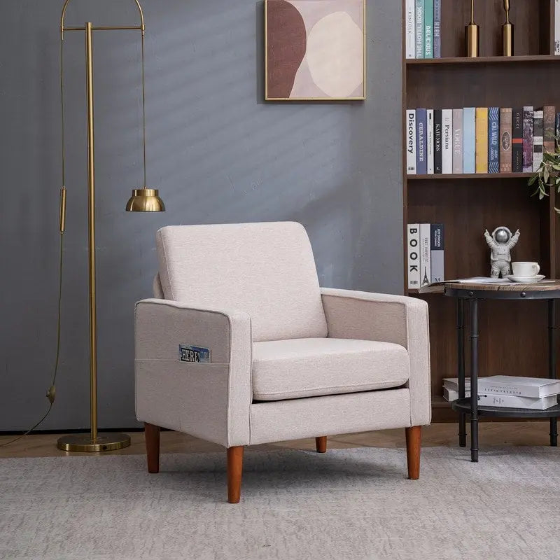 Solid Wood Legs Nuclear Bomb II Single Seat Accent Chair