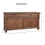Harbor Point Rustic Cherry 72-inch TV Console - 72-Inch Wide