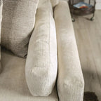 Breward Transitional Beige Chenille Upholstered Sofa with Pillows by Furniture of America
