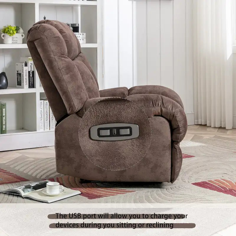 Chenille Power Standard Recliner Chair