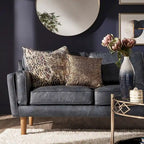 Darius Blue Oxford Leather Sofa