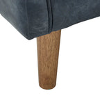 Darius Blue Oxford Leather Sofa