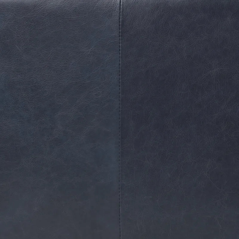 Darius Blue Oxford Leather Sofa