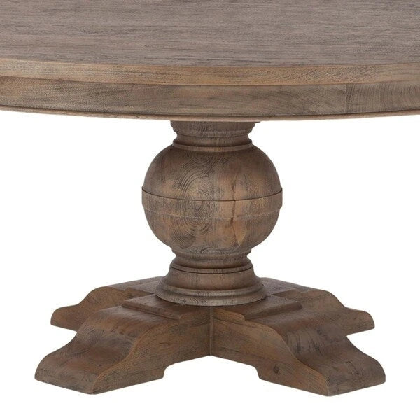Asperg Grey Weathered Teak 54-inch Round Dining Table