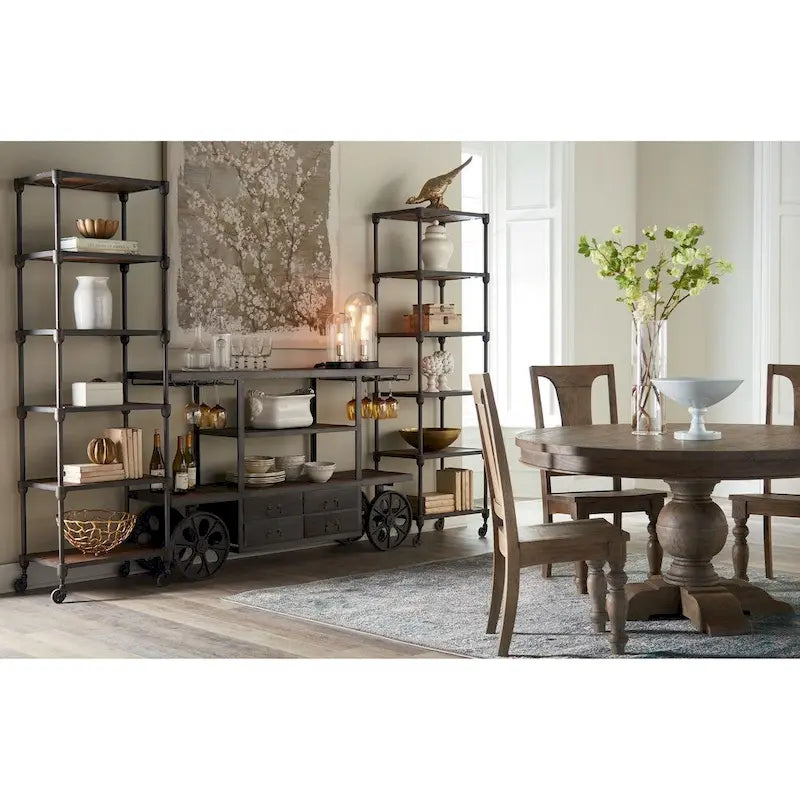 Asperg Grey Weathered Teak 54-inch Round Dining Table