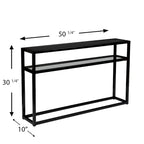 Baldrick Modern 50 Long Console Table with Shelf