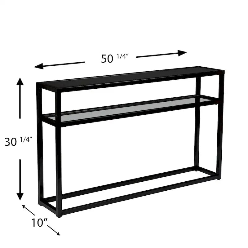 Baldrick Modern 50 Long Console Table with Shelf