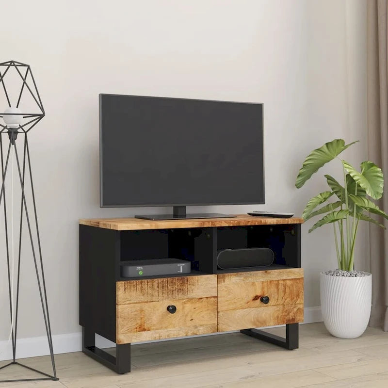 TV Stand 27.6x13x18.1 Solid Wood Mango