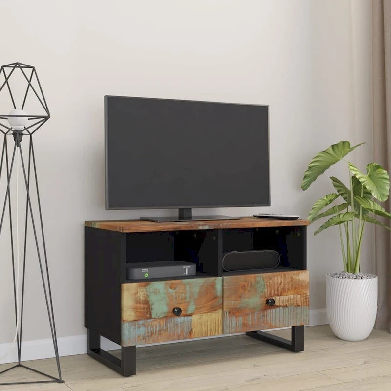 TV Stand 27.6x13x18.1 Solid Wood Mango