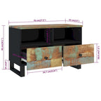 TV Stand 27.6x13x18.1 Solid Wood Mango