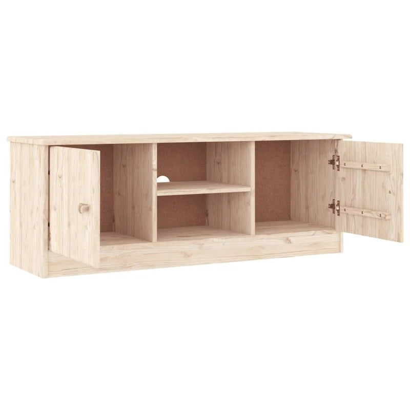 vidaXL TV Stand ALTA 44.1x13.8x16.1 Solid Wood Pine - 44.1 x 13.8 x 16.1