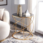 Gold/White Top Accent Table - 20 x 20 x 21.2