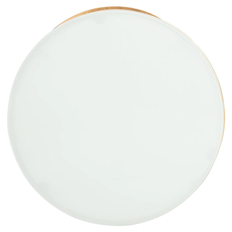 Gold/White Top Accent Table - 20 x 20 x 21.2