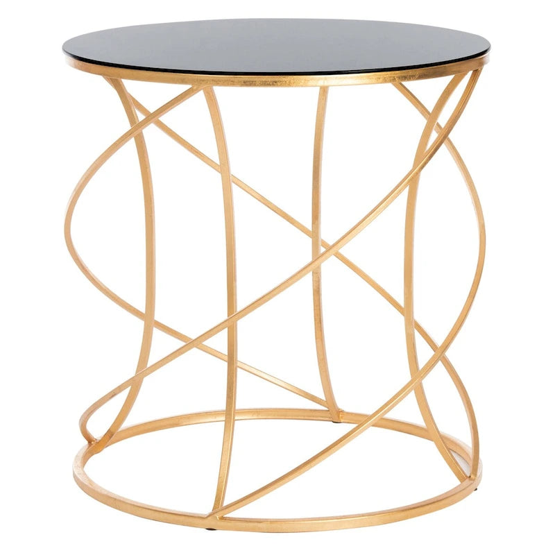 Gold/White Top Accent Table - 20 x 20 x 21.2