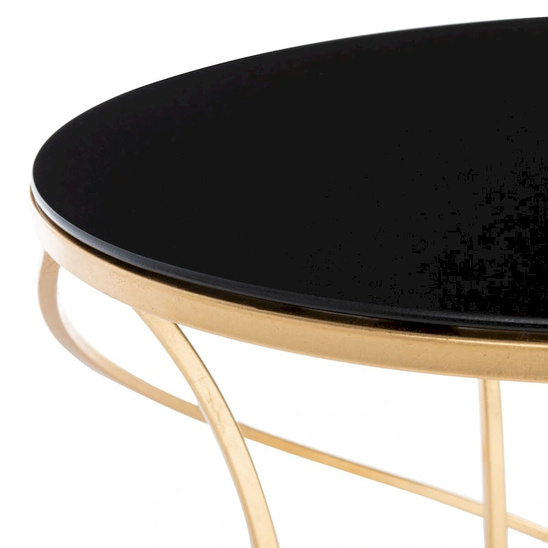 Gold/White Top Accent Table - 20 x 20 x 21.2