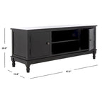 SAFAVIEH Tess 2-Door 1-Shelf TV Media Stand - 47.3 W x 15.8 L x 20 H - 47Wx16Dx20H