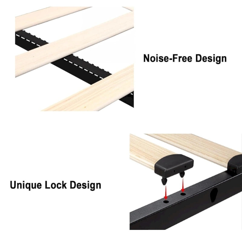 Bed Frame with 4 Storage Drawers and Headboard