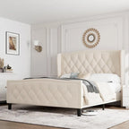 Bed Frame with 4 Storage Drawers and Headboard