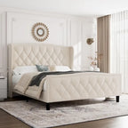 Bed Frame with 4 Storage Drawers and Headboard