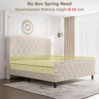Bed Frame with 4 Storage Drawers and Headboard