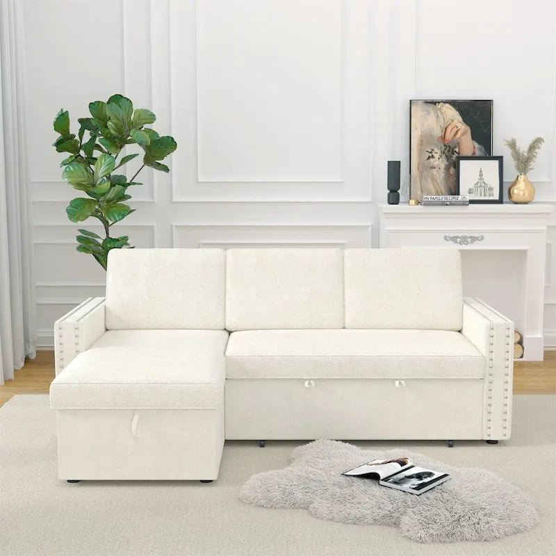 3 Seater Sleeper Sofa with Storage Chaise