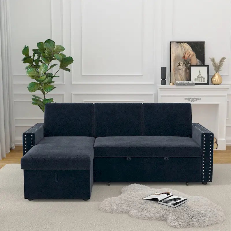 3 Seater Sleeper Sofa with Storage Chaise