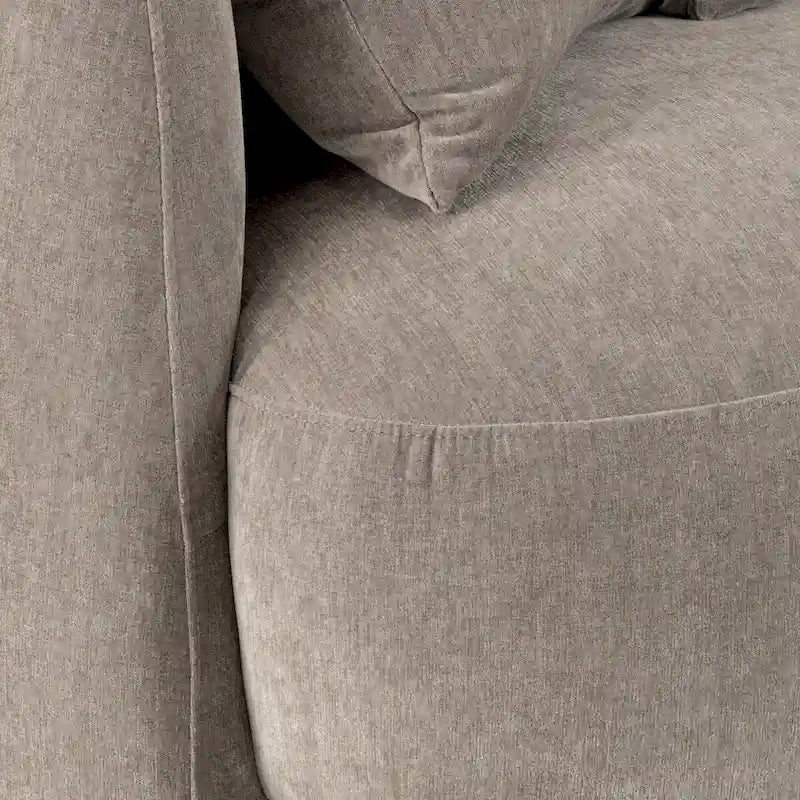 Sagebrook Home Neutral Modern 4 Seat Rectangle Curved Sofa - 117 x 49 x 31