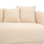 Sagebrook Home Neutral Modern 4 Seat Rectangle Curved Sofa - 117 x 49 x 31