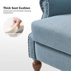 Traditional Roll Arm Manual Recliner with Solid Wood Legs Set of 2