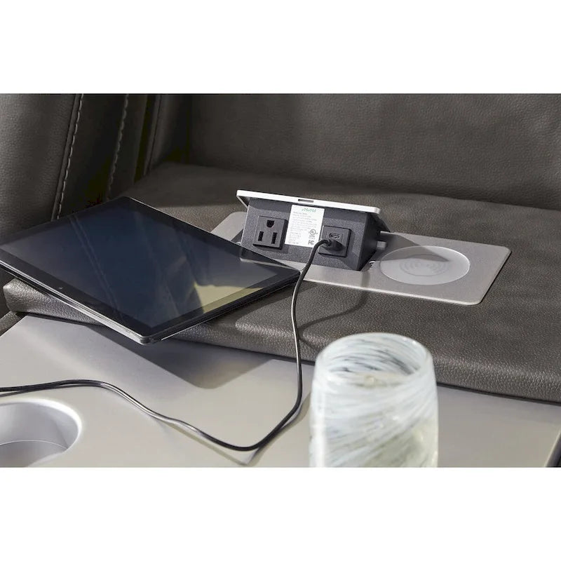 Signature Design by Ashley Fyne-Dyme Power Reclining Sofa - 85 W x 43 D x 43 H