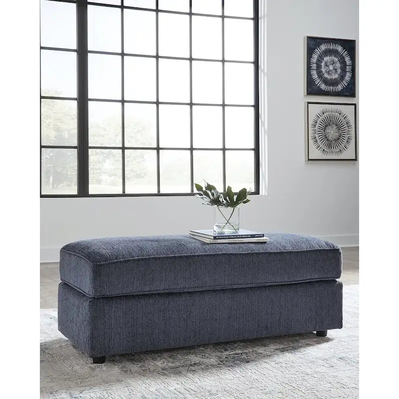  Albar Place Blue Oversized Accent Ottoman