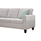 Alger 98 Wide Left Hand Facing Sofa & Chaise with Ottoman