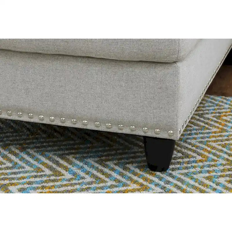 Alger 98 Wide Left Hand Facing Sofa & Chaise with Ottoman