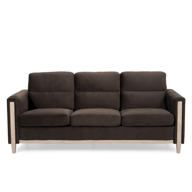 Comfortable Solid Wood Three-seater Sofa