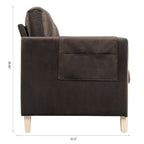 Comfortable Solid Wood Three-seater Sofa
