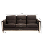 Comfortable Solid Wood Three-seater Sofa