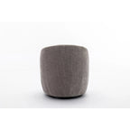 Chenille Fabric Swivel Accent Armchair Barrel Chair With Black Powder Coating Metal Ring