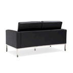 Black Leatherite Nailheads Florence 33-83W Multi-seat Sofa