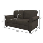 Modern Solid Wood Extra Deep Seat Sofa 2 Seater