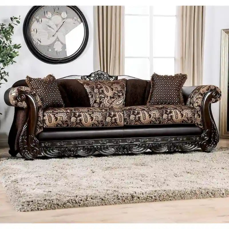 Gracewood Hollow Dayaram Traditional Brown Sofa