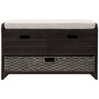 3-drawer Solid Wooden Storage Bench