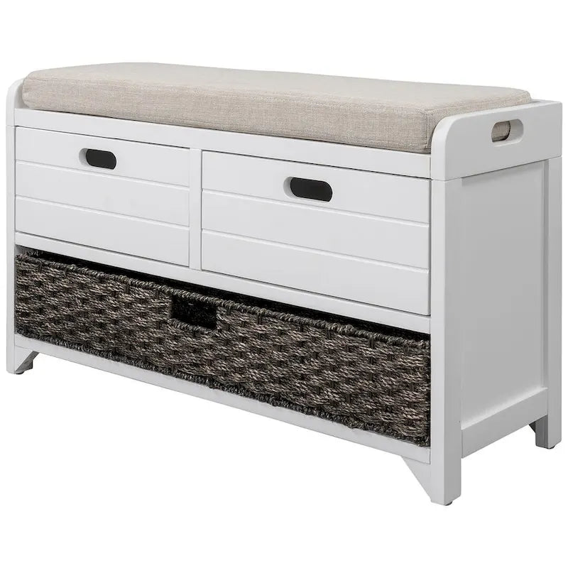 3-drawer Solid Wooden Storage Bench