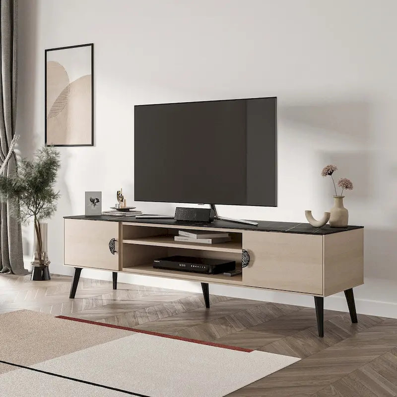 Manhattan Comfort Haley 70.9 Mid-Century Modern TV Stand