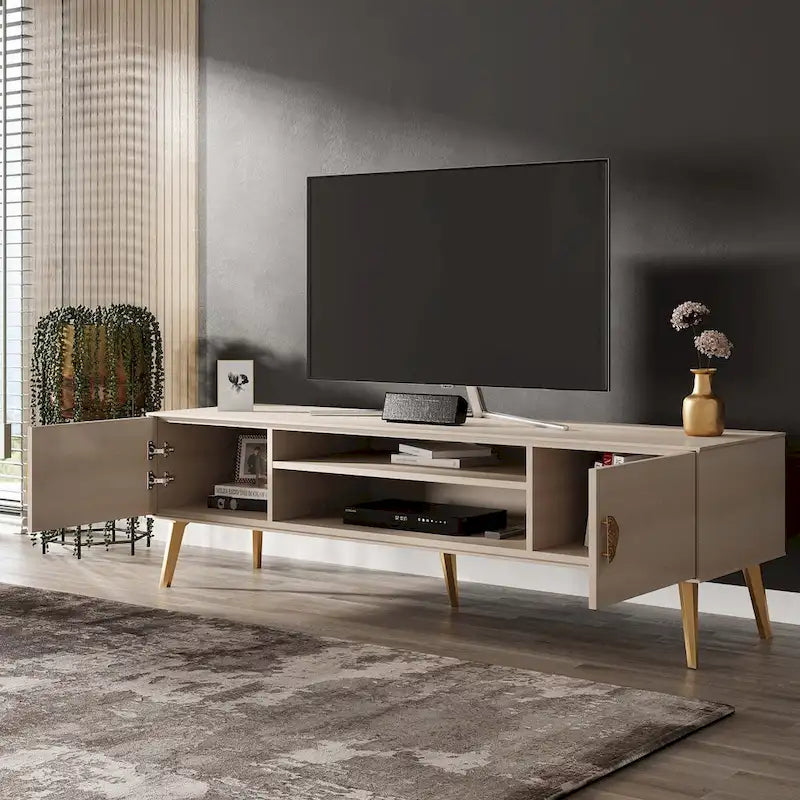 Manhattan Comfort Haley 70.9 Mid-Century Modern TV Stand