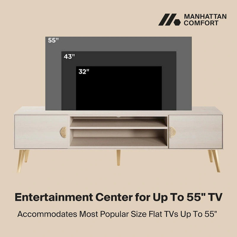 Manhattan Comfort Haley 70.9 Mid-Century Modern TV Stand