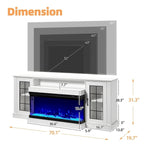 Entertainment Center with Built-in Electric Fireplace - 70"