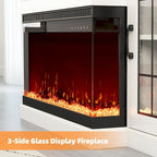 Entertainment Center with Built-in Electric Fireplace - 70"