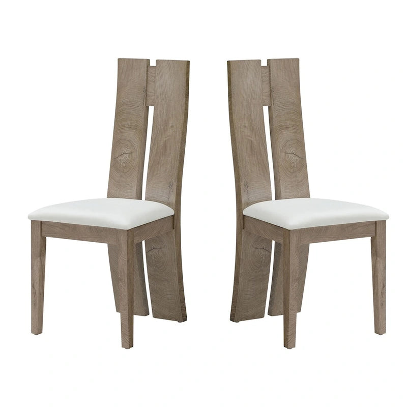 PU Leather Dining Chair with High Back Set of 2