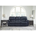  Leesworth Blue Power Reclining Sofa - 88W x 41D x 41H