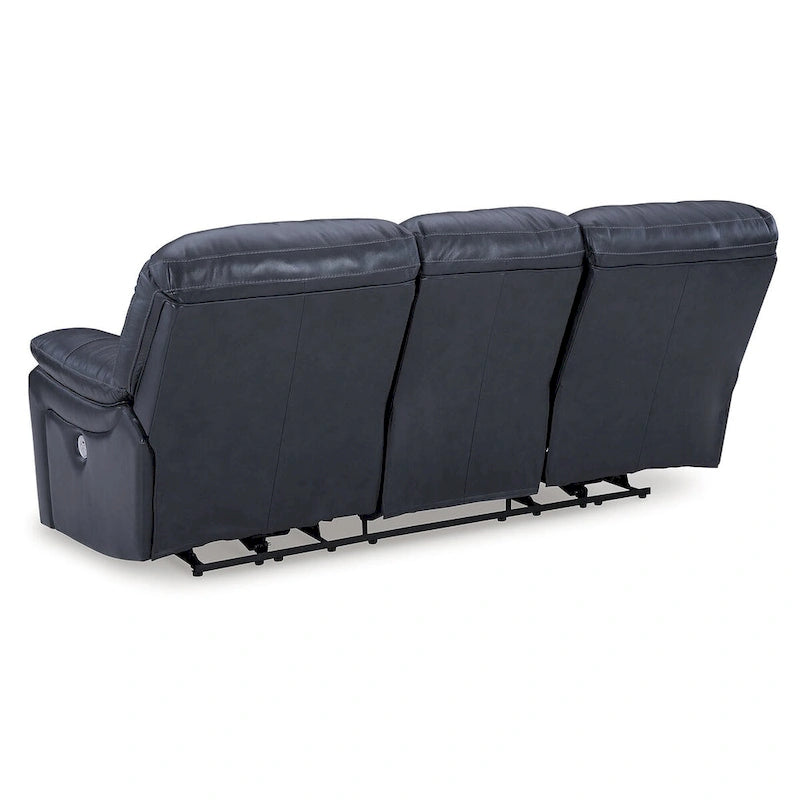 Leesworth Blue Power Reclining Sofa - 88W x 41D x 41H